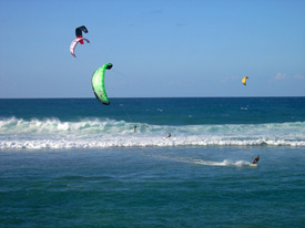 kitesurfing shacks beach